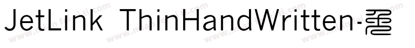 JetLink ThinHandWritten字体转换